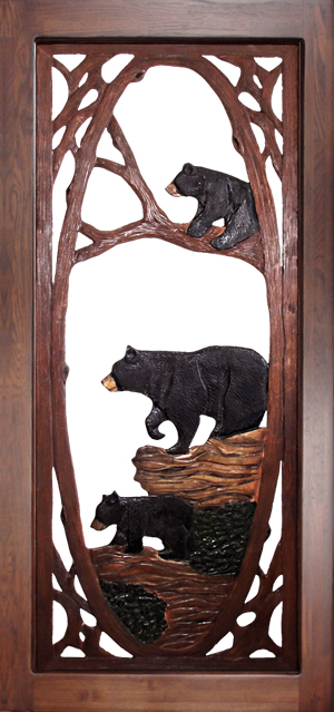 Bear Family Screen Door